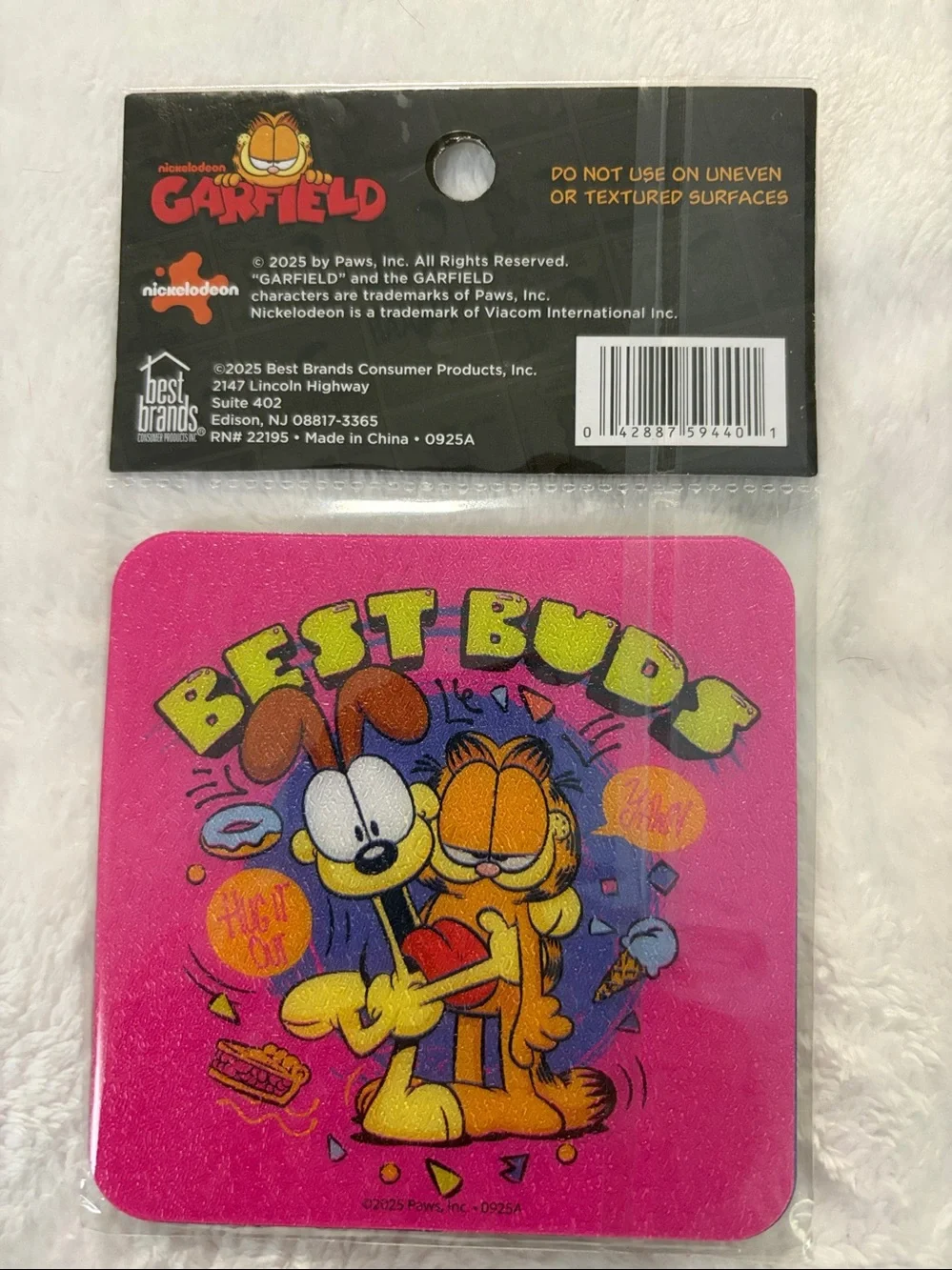 Nickelodeon Garfield Bath Tread - Pink and Black Graphic